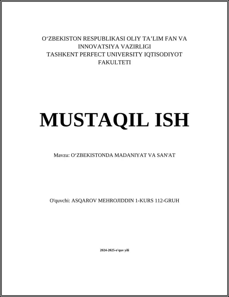 Oʻzbek milliy raqs san'ati