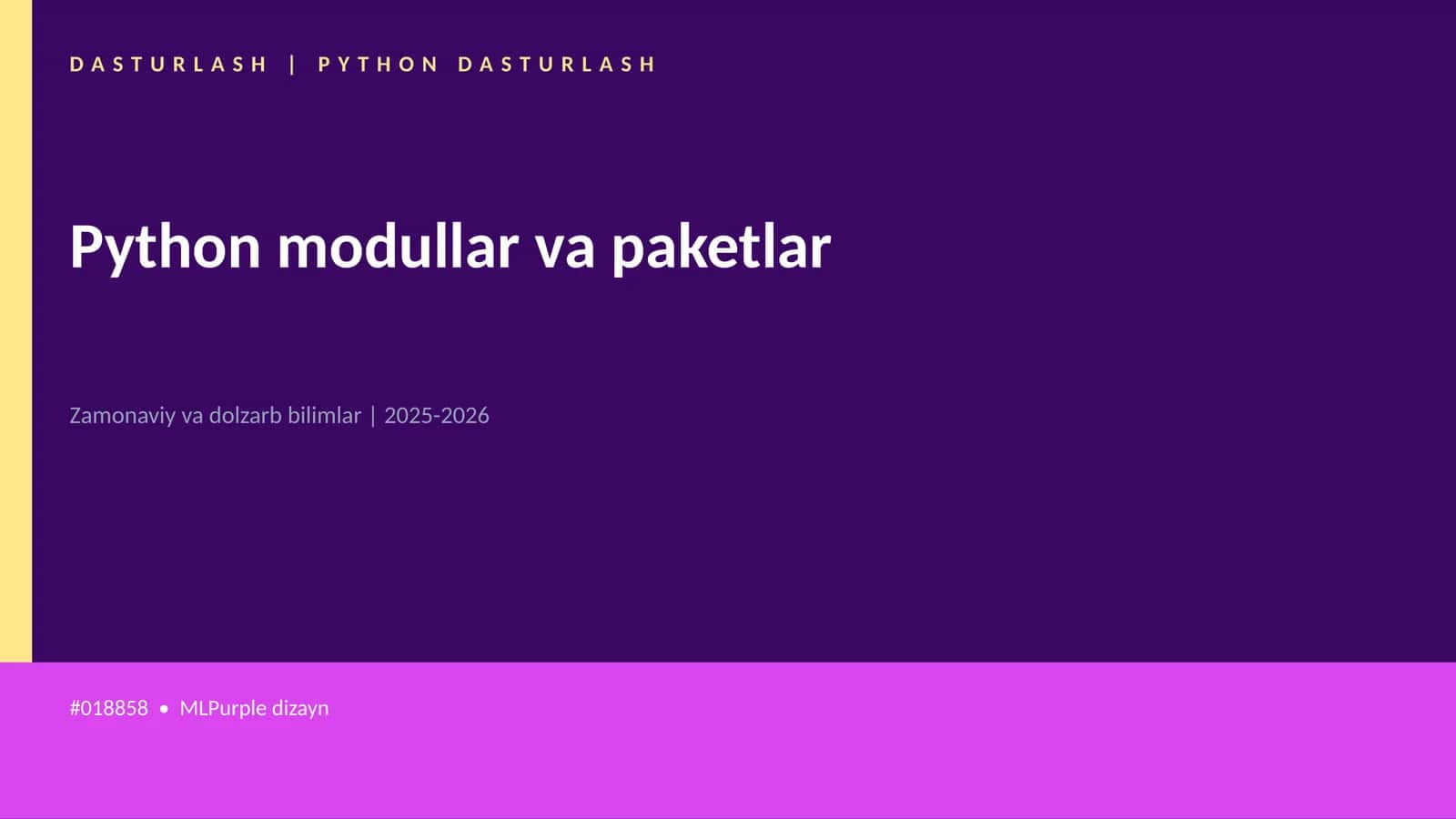 DASTURLASH | PYTHON DASTURLASH