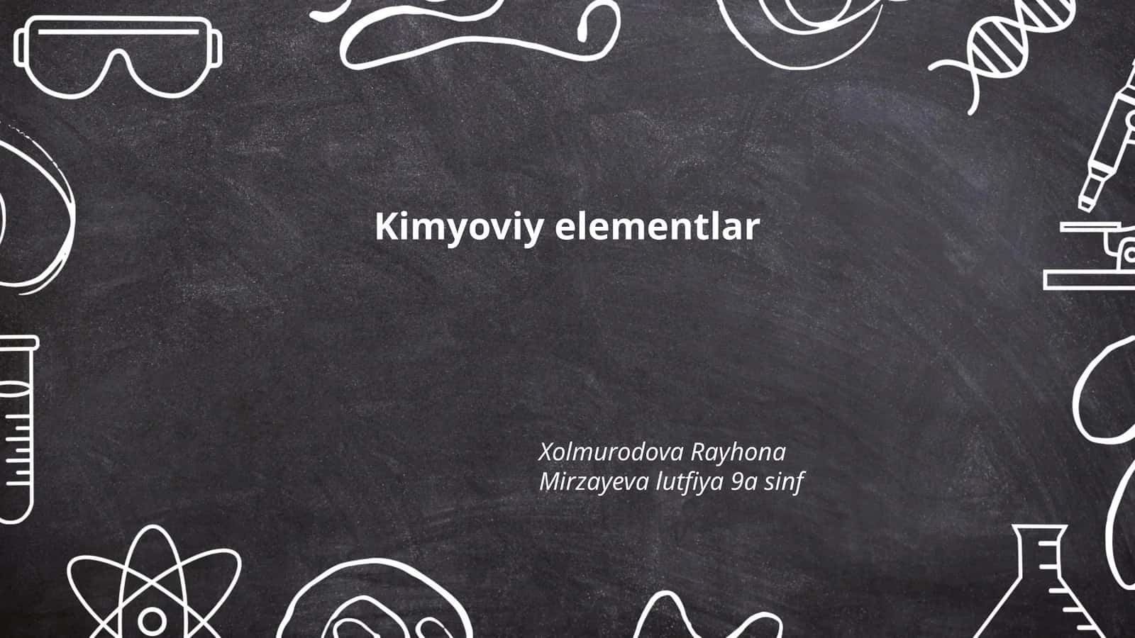 Kimyoviy elementlar
