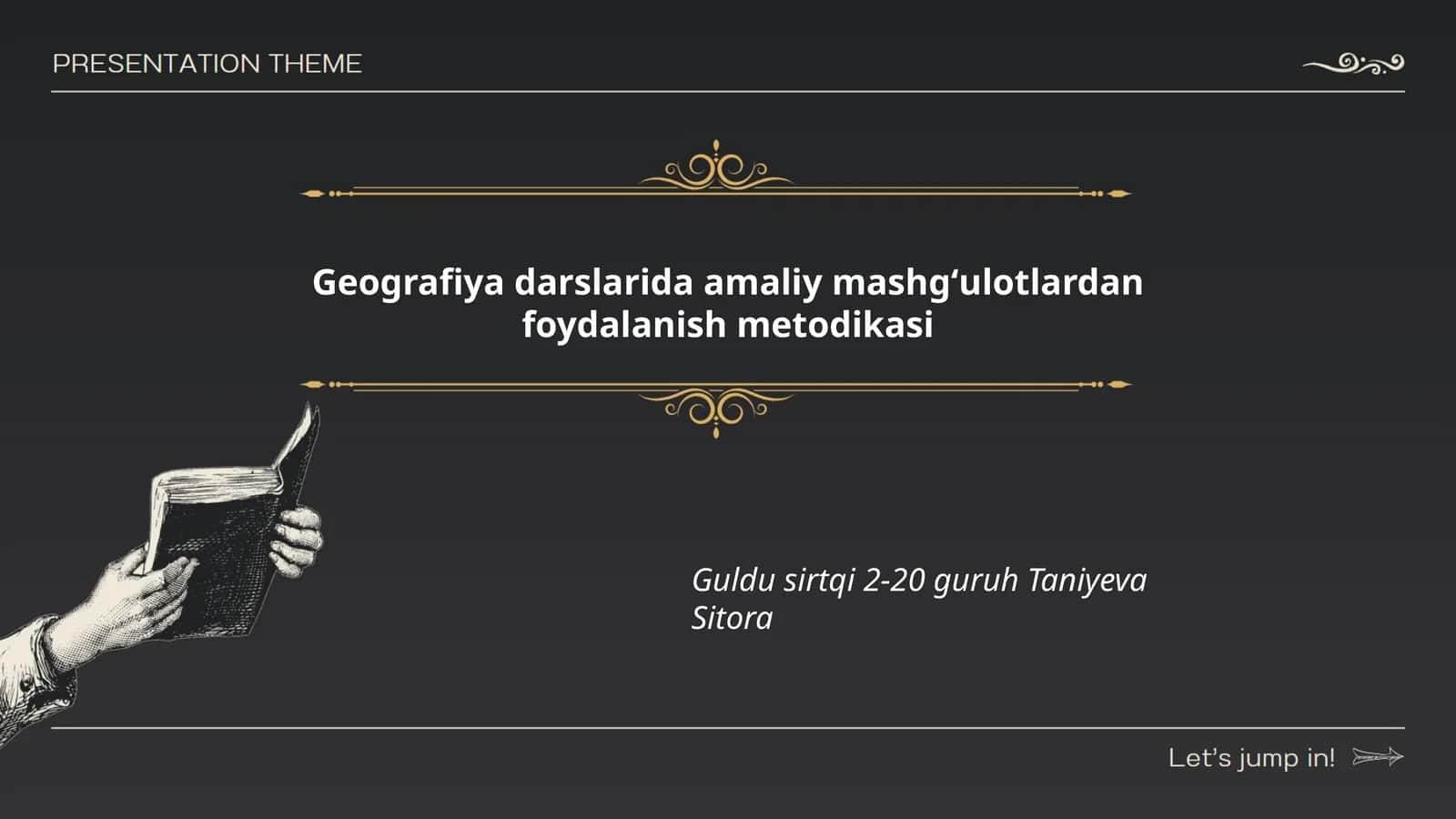 Geografiya darslarida amaliy mashgʻulotlardan foydalanish metodikasi