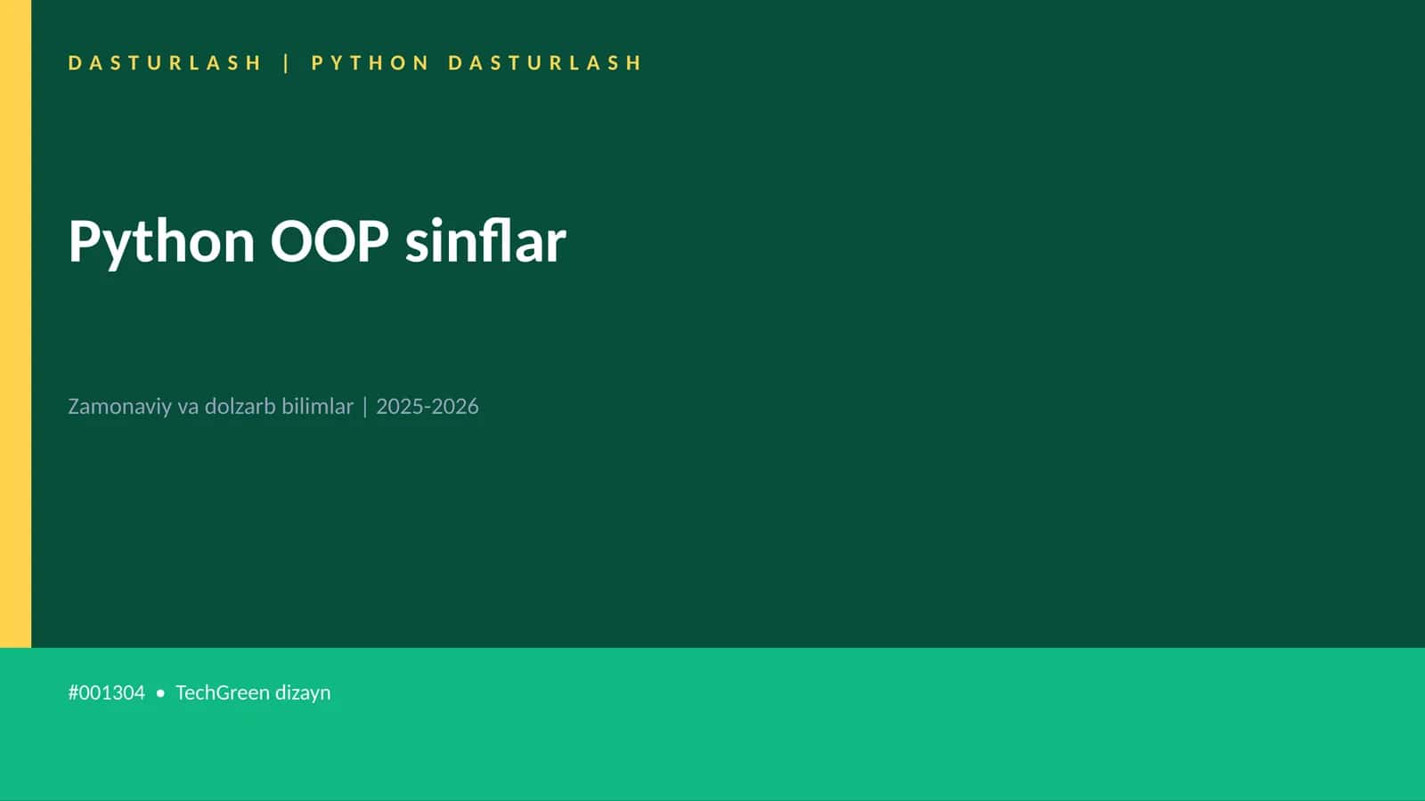 Python OOP sinflar