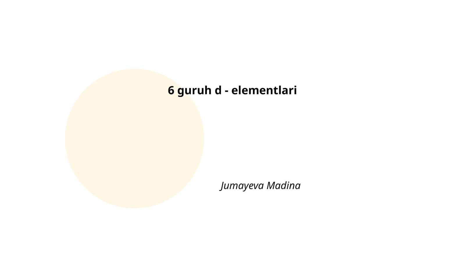 6-guruh elementlarining umumiy xususiyatlari