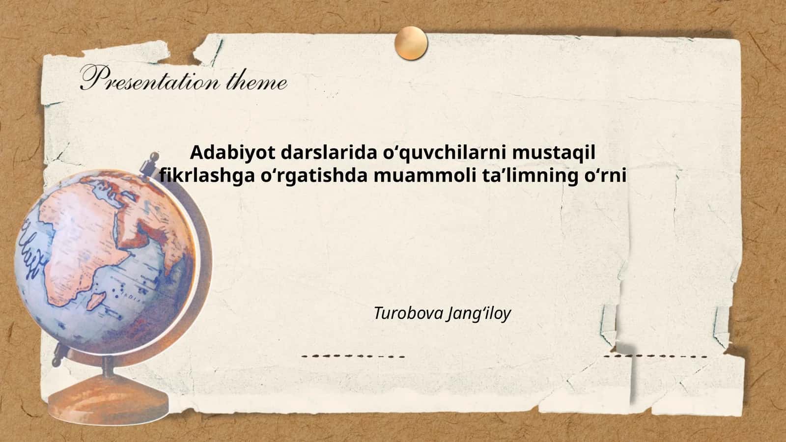 Muammoli ta'limning o'rni adabiyot darslarida