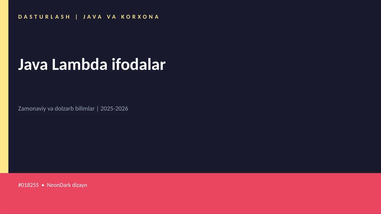Java Lambda ifodalar