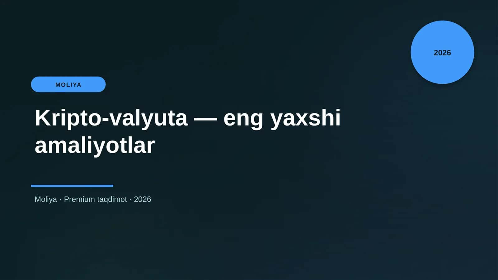 Kripto-valyuta — eng yaxshi amaliyotlar