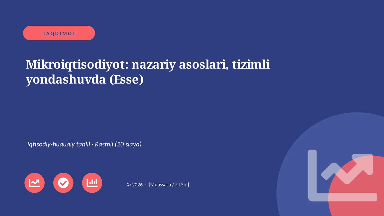Mikroiqtisodiyot: nazariy asoslari, tizimli yondashuvda (Esse)