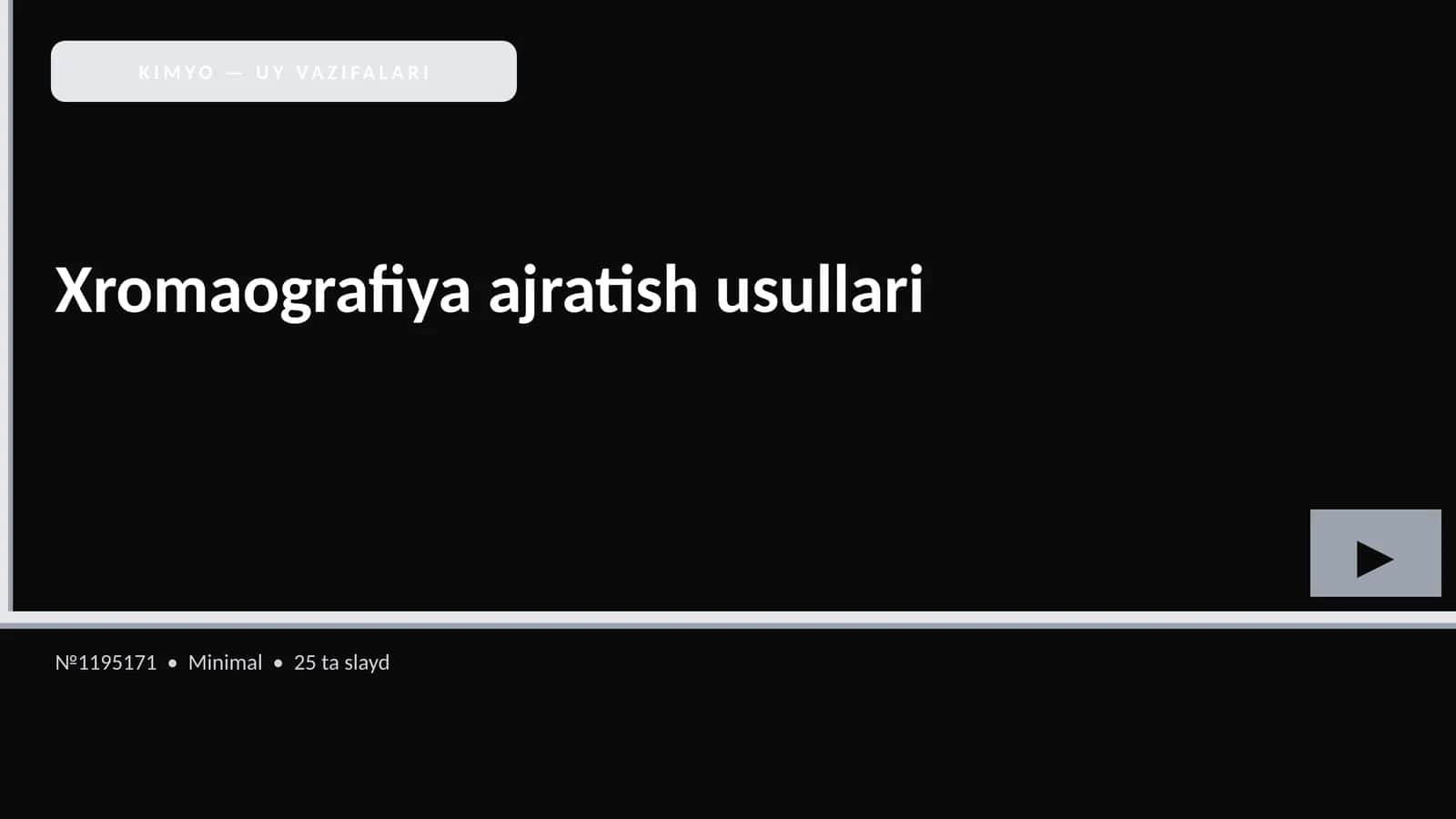 Xromaografiya ajratish usullari