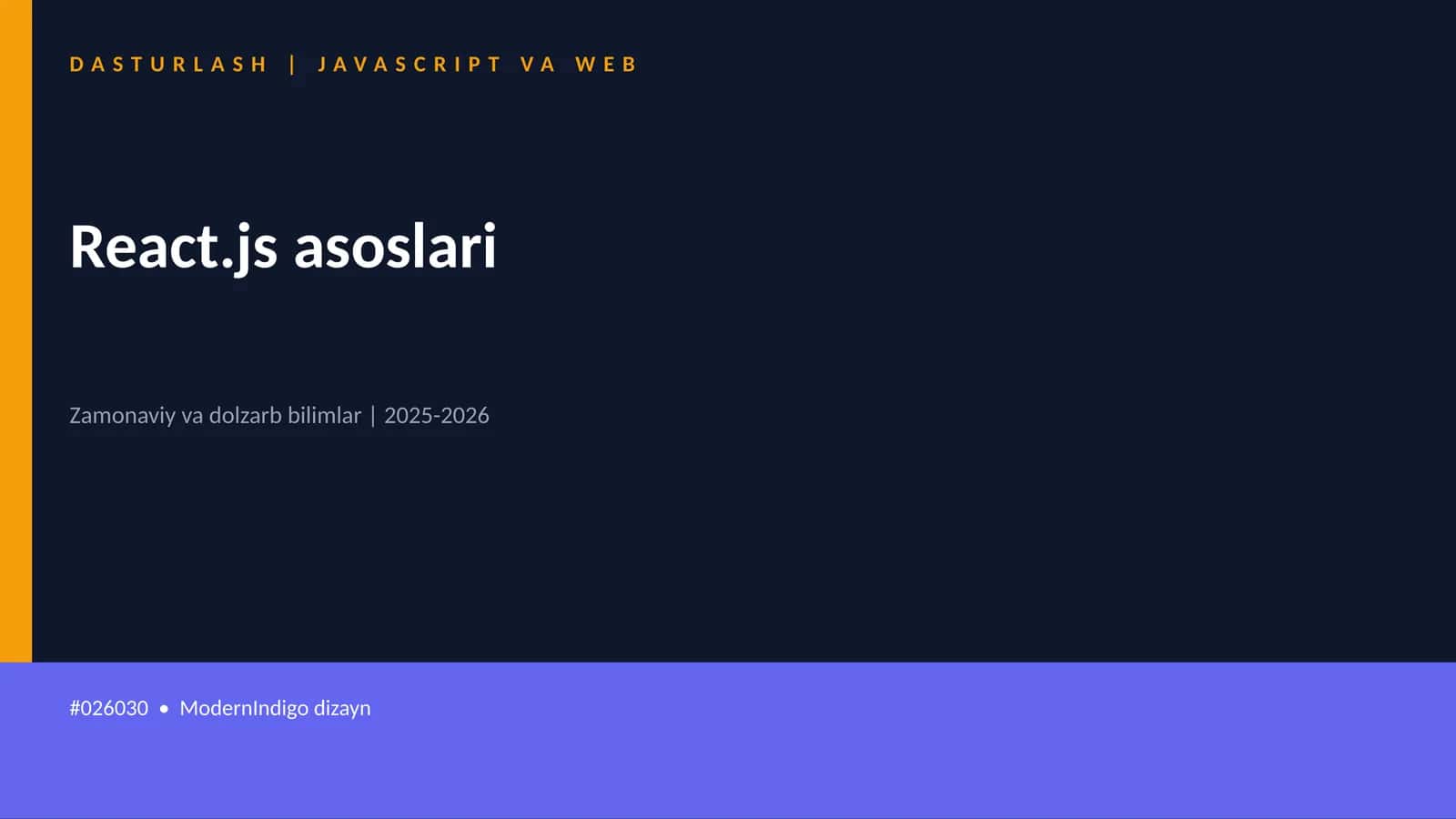 React.js asoslari