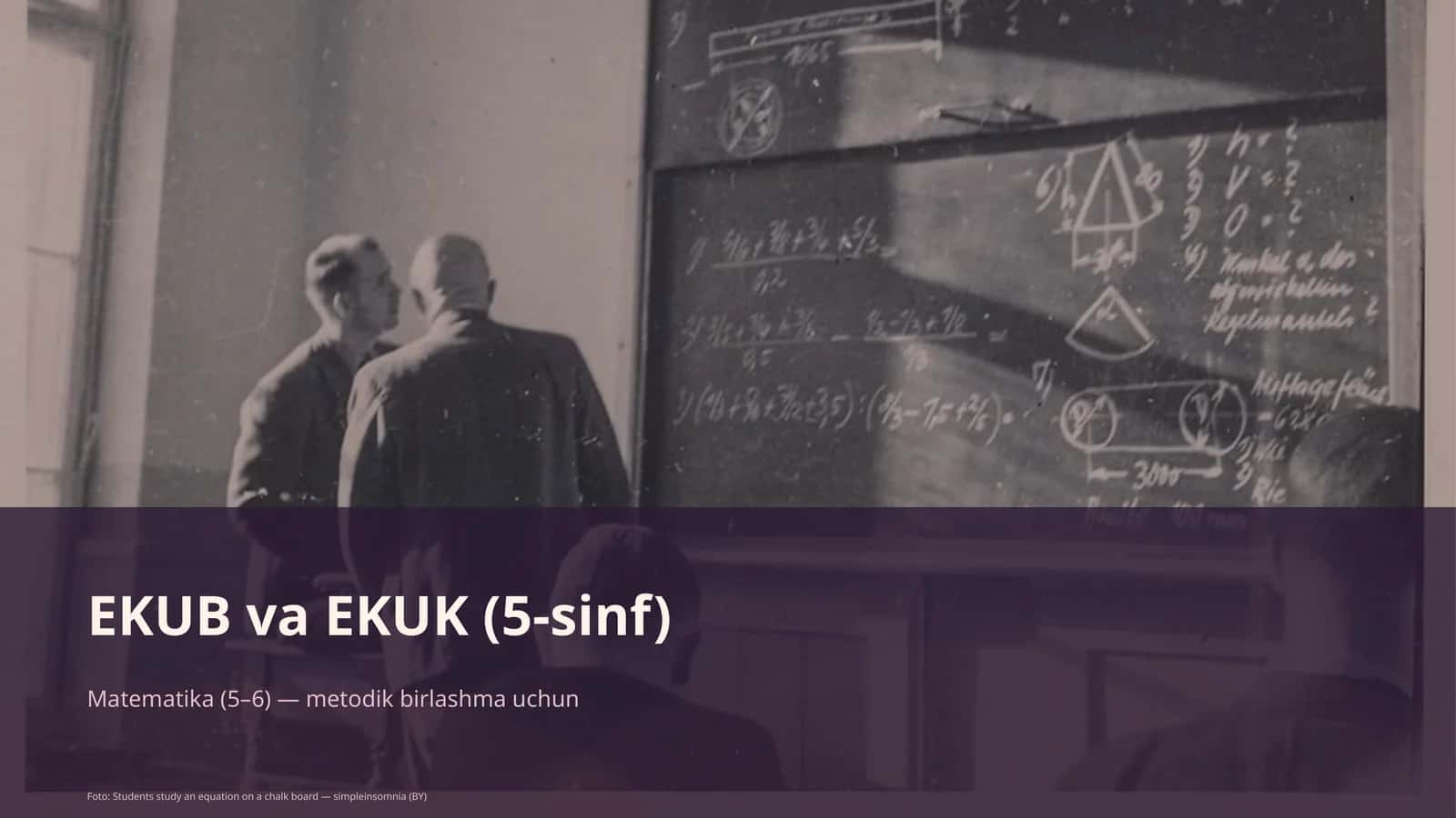 EKUB va EKUK (5-sinf)