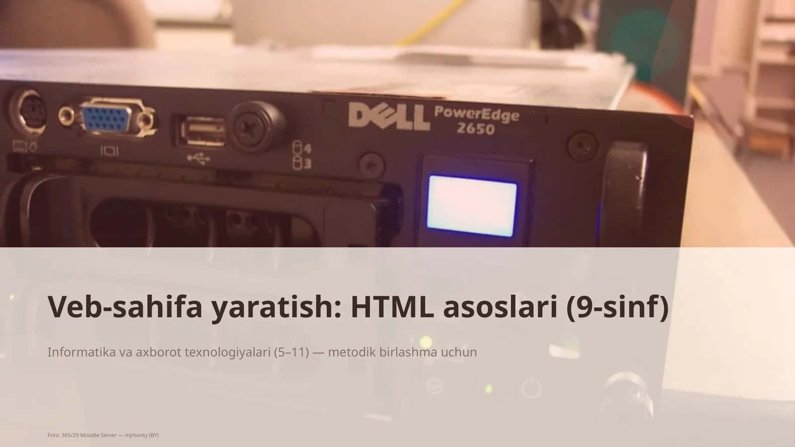 Veb-sahifa yaratish: HTML asoslari (9-sinf)
