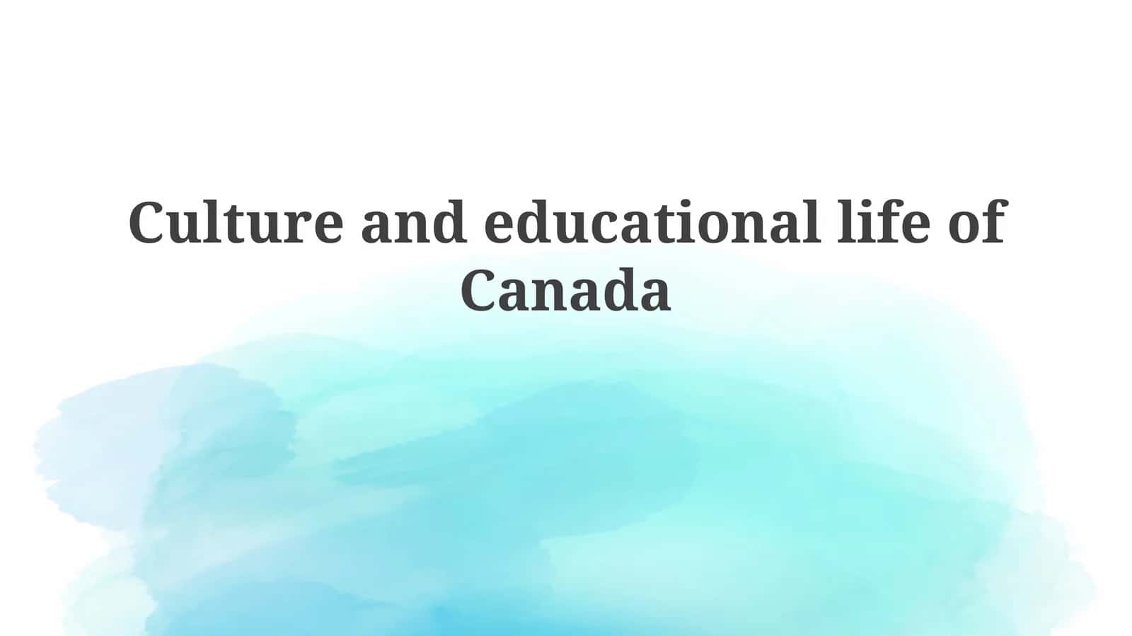 A Tapestry of Learning: Culture and Education in Canada