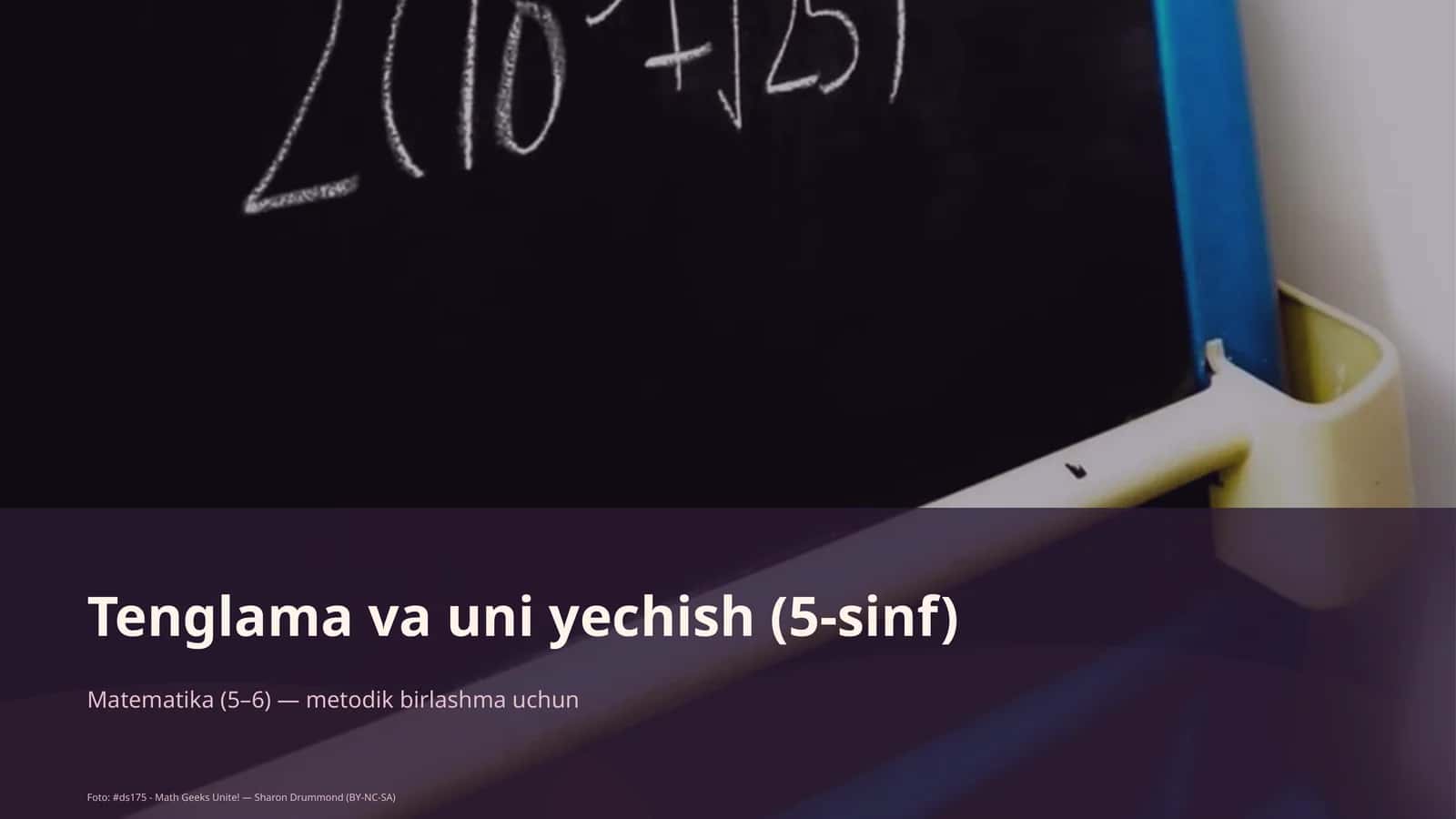 Tenglama va uni yechish (5-sinf)
