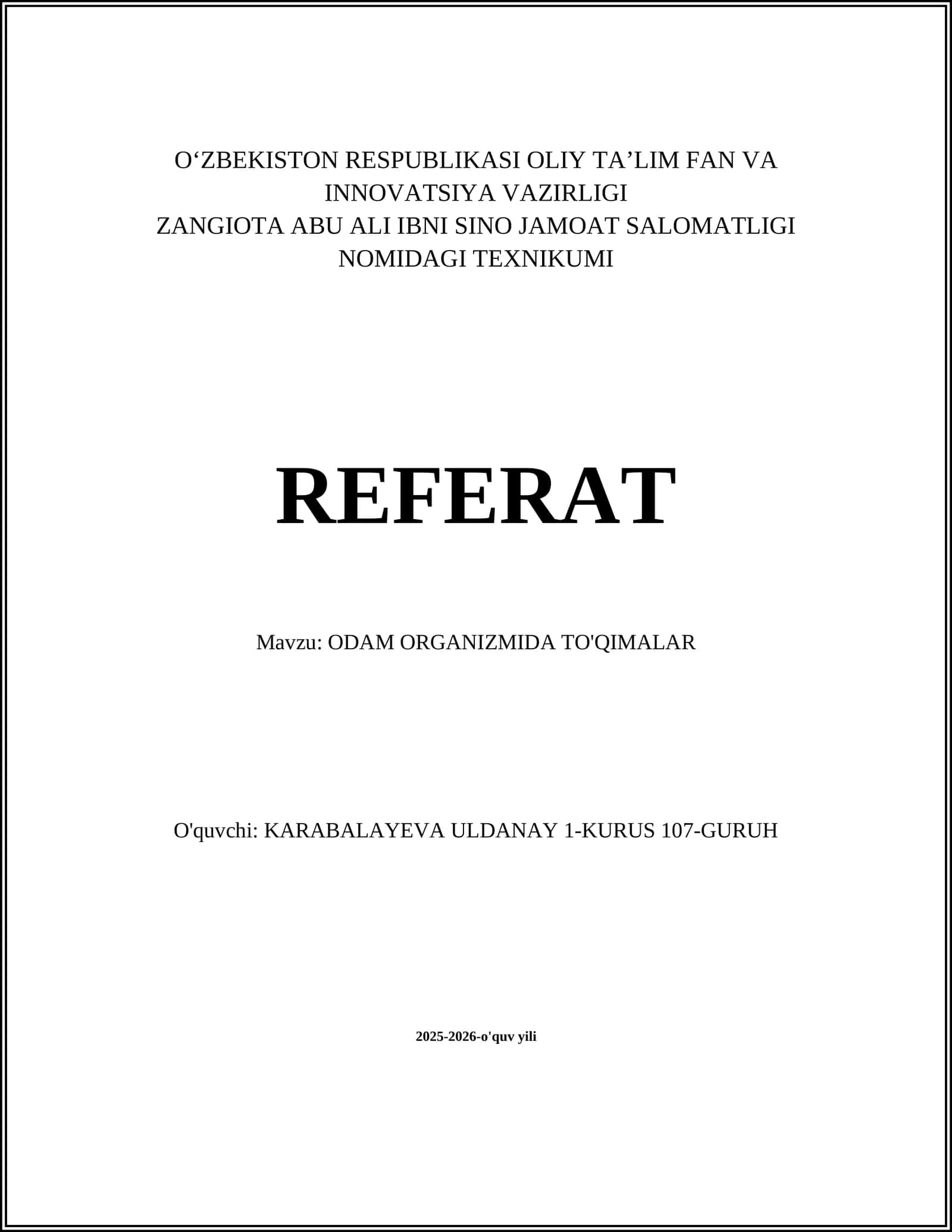 Odam organizmida to'qimalar