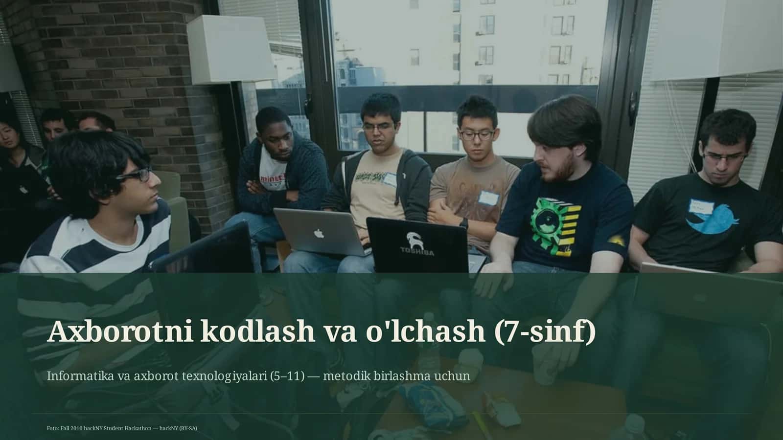 Axborotni kodlash va o'lchash (7-sinf)