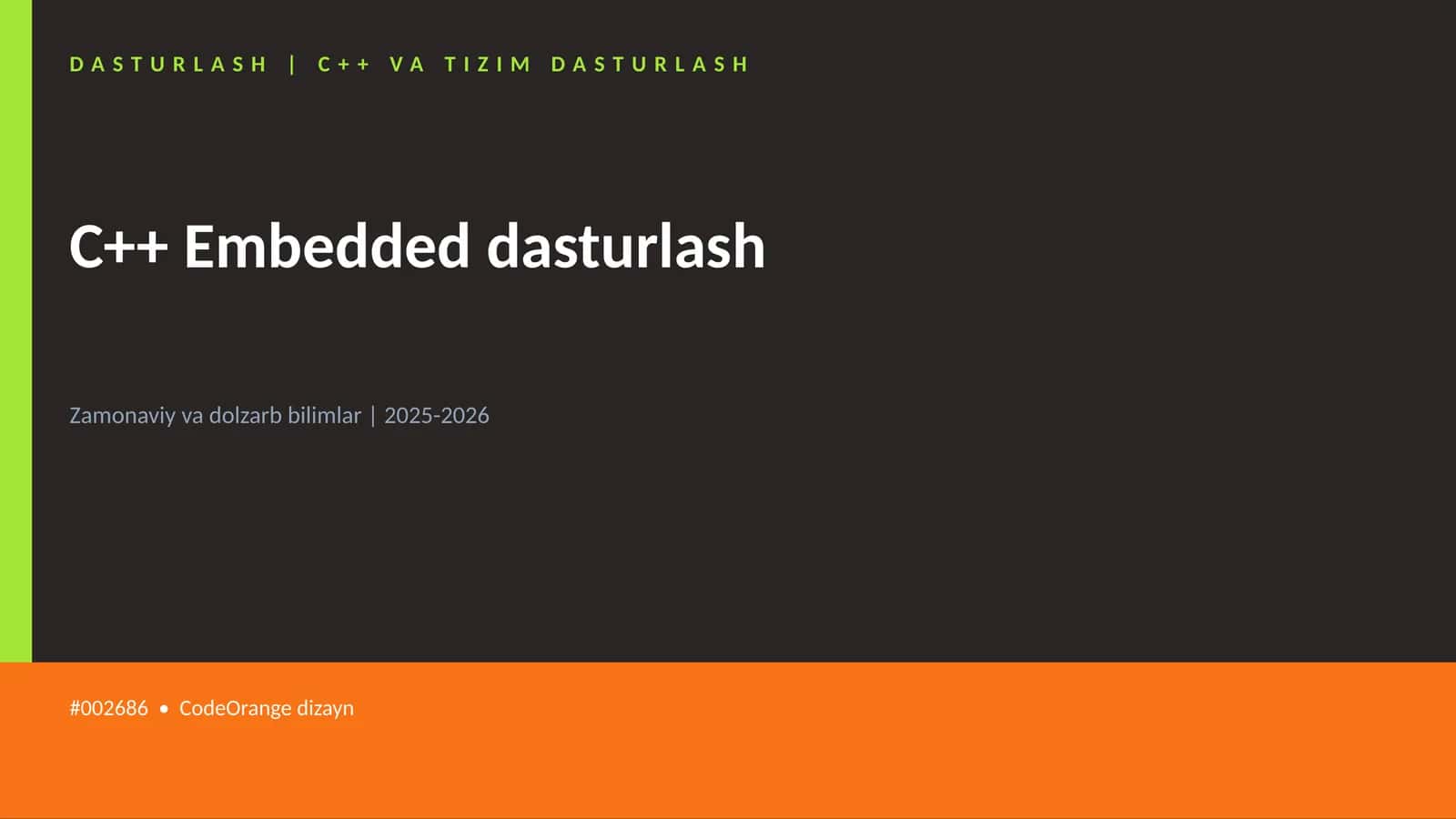 C++ Embedded dasturlash