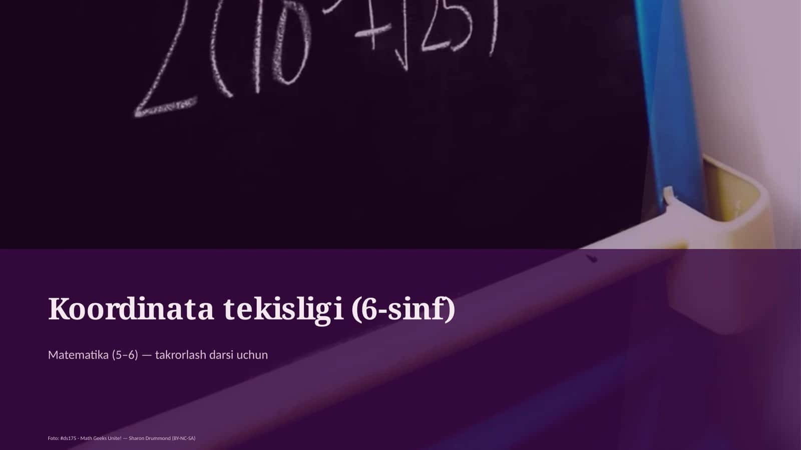 Koordinata tekisligi (6-sinf)