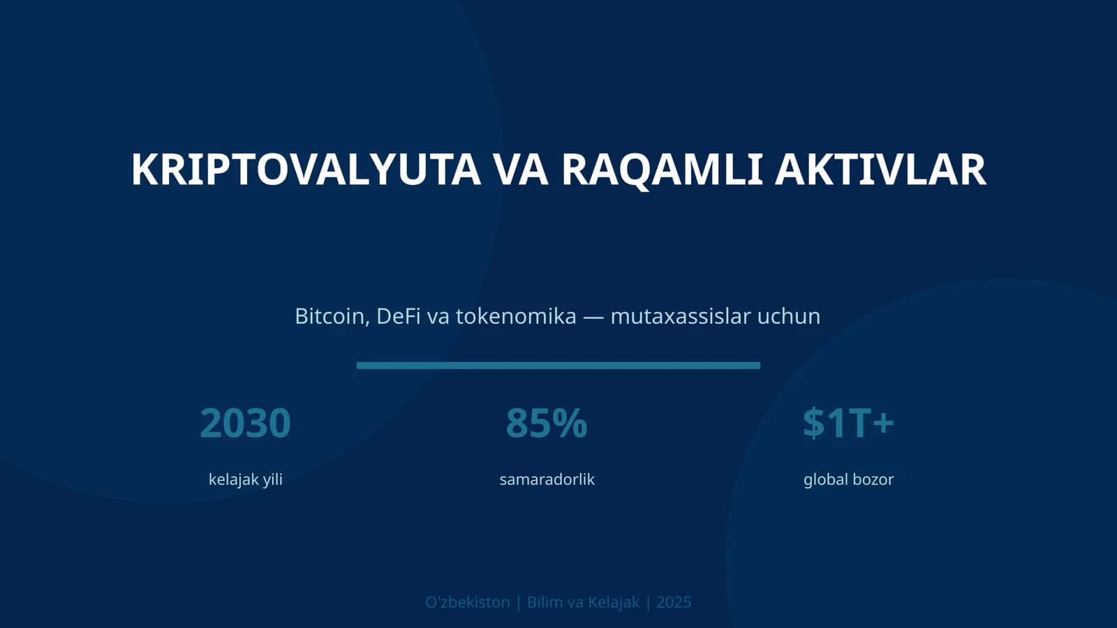 KRIPTOVALYUTA VA RAQAMLI AKTIVLAR
