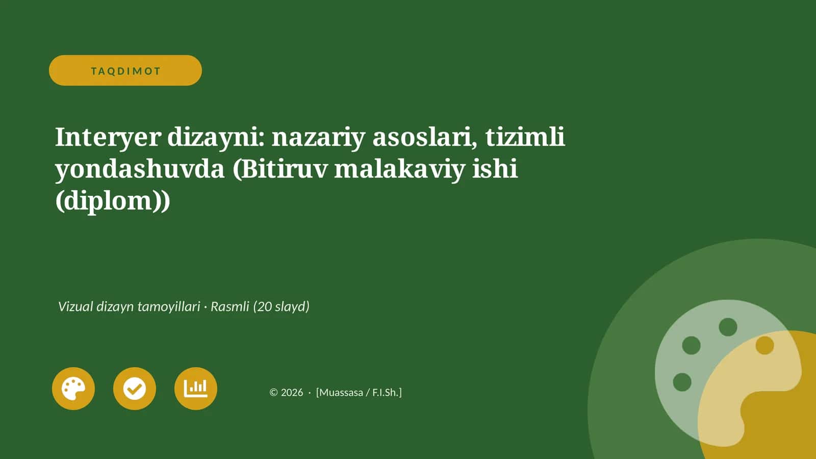 Interyer dizayni: nazariy asoslari, tizimli yondashuvda (Bitiruv malakaviy ishi (diplom))