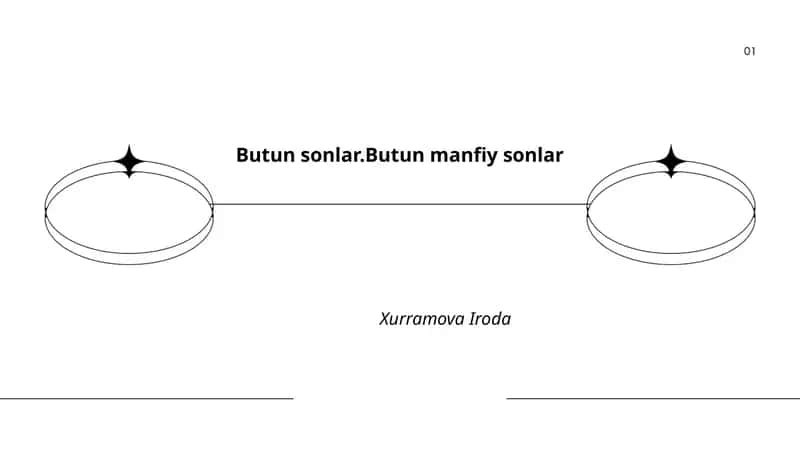 Butun sonlar.Butun manfiy sonlar