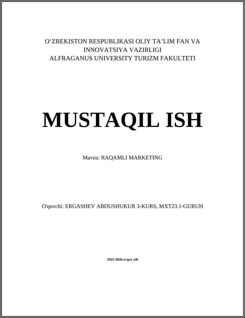 RAQAMLI MARKETING