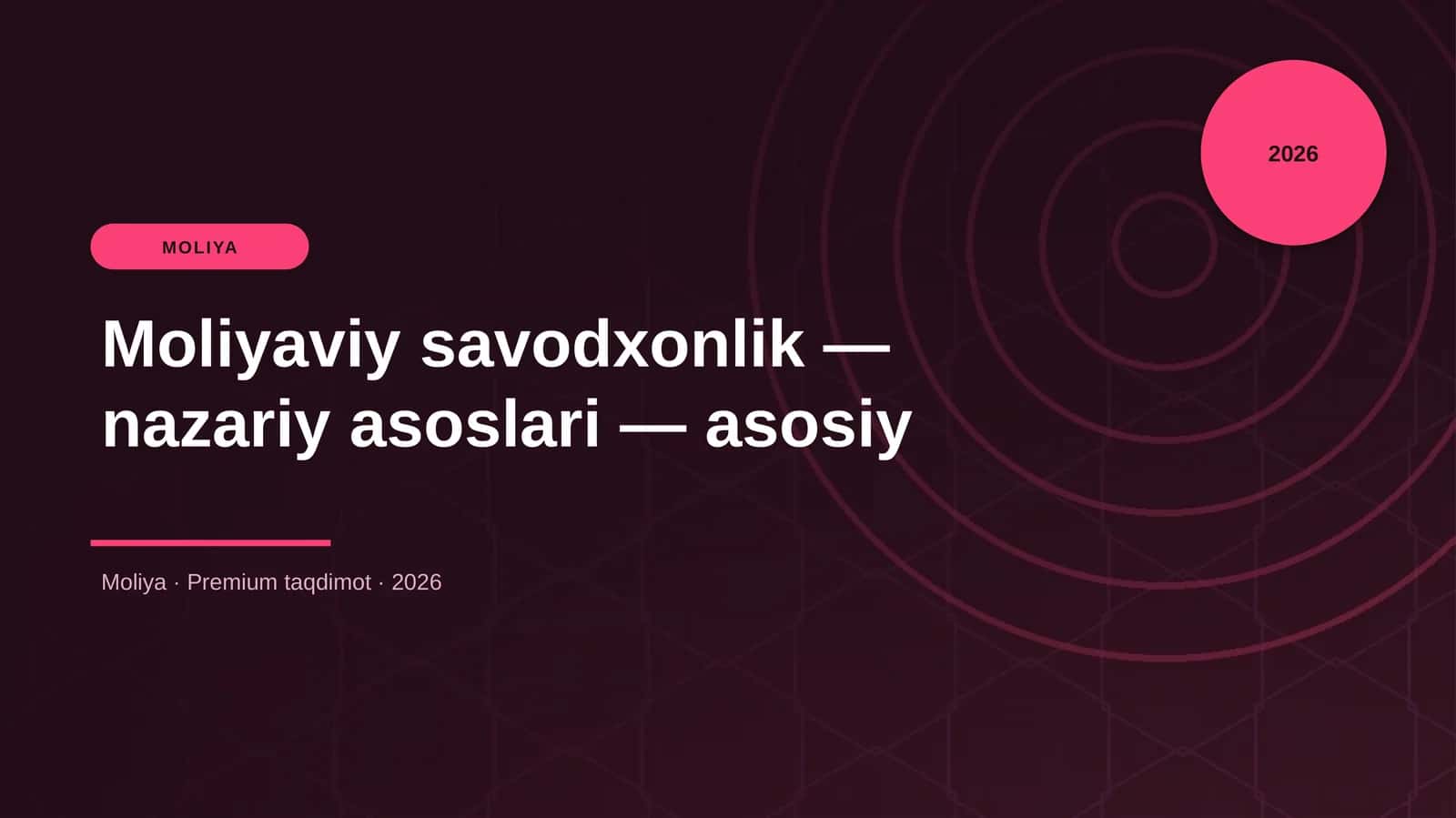 Moliyaviy savodxonlik