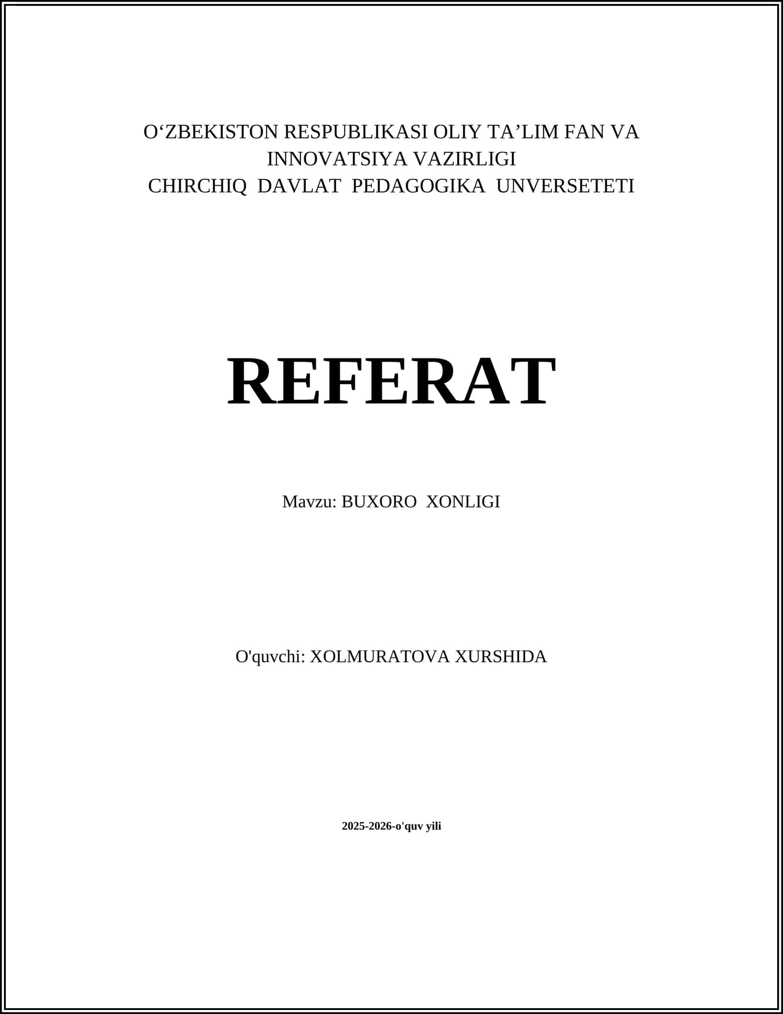 Buxoro Xonligi