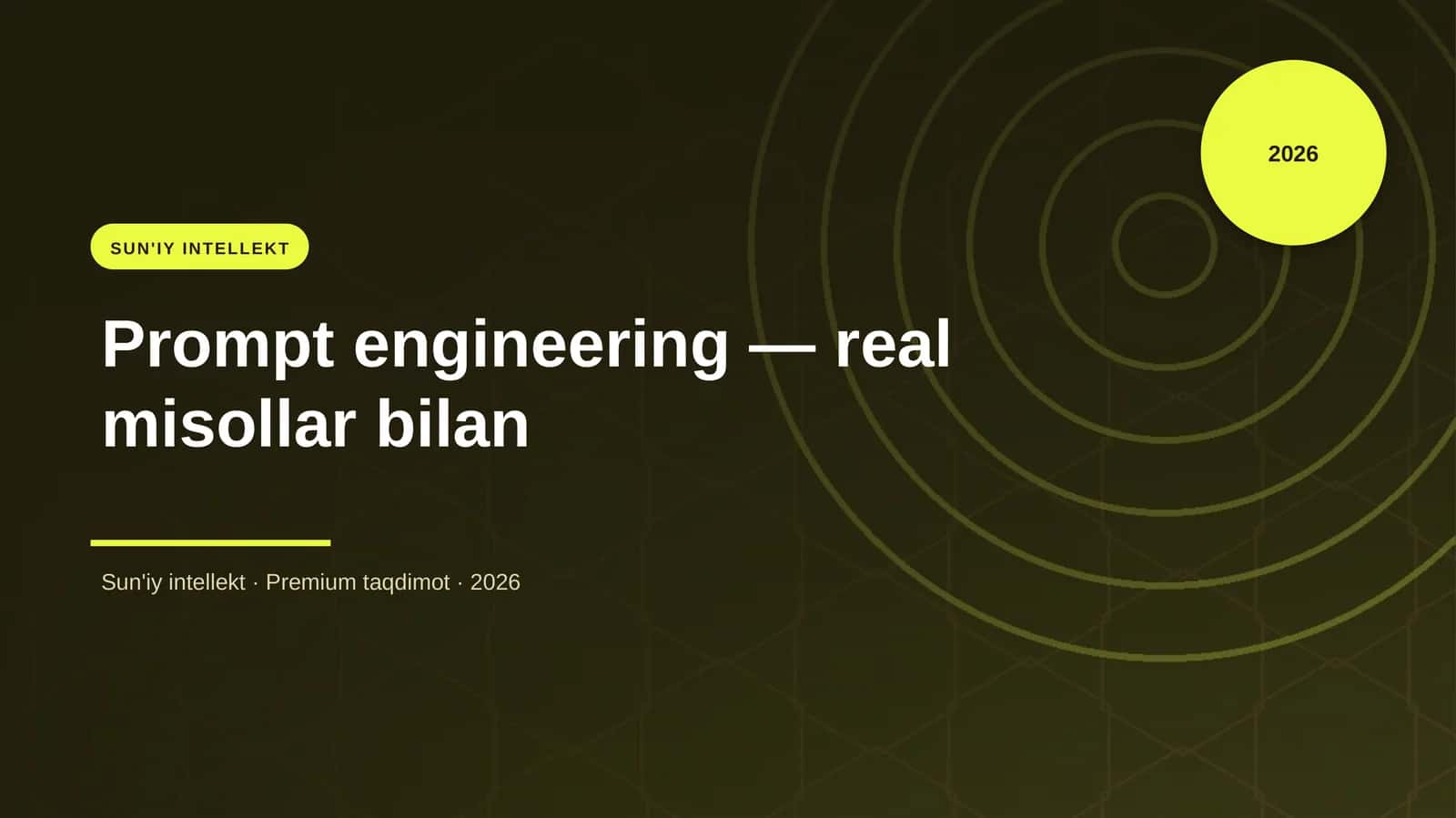 Prompt engineering — real misollar bilan