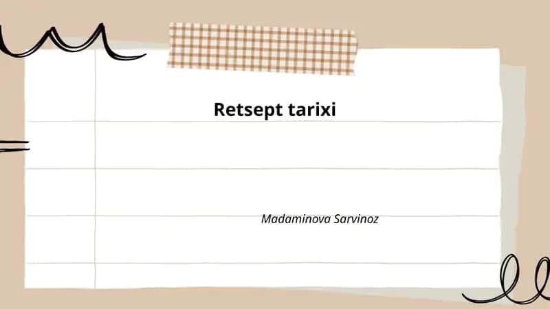 Retsept tarixi