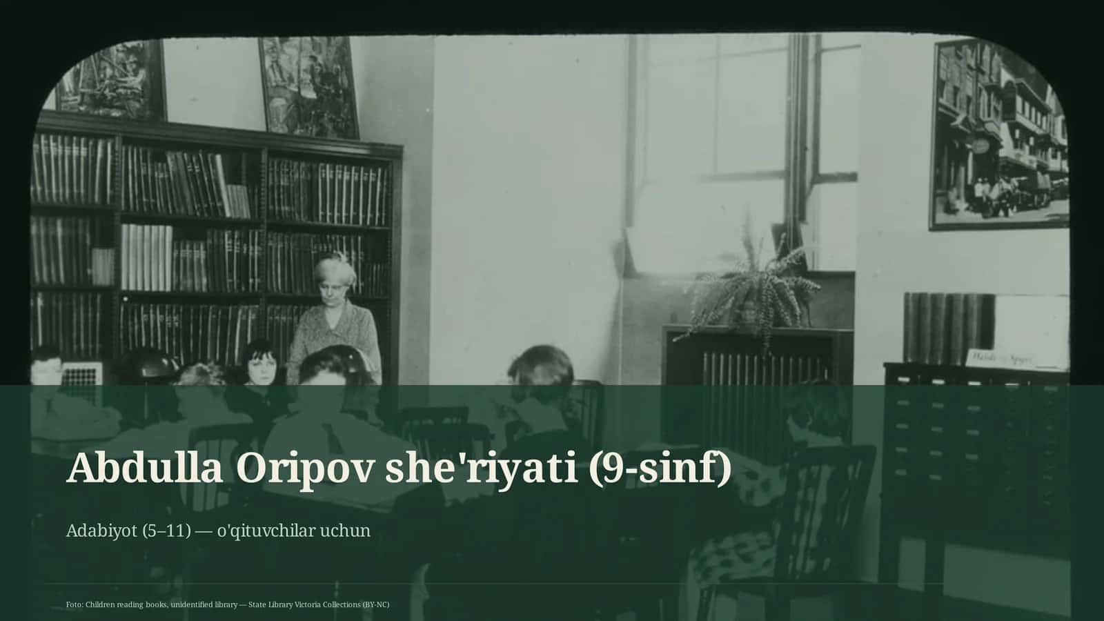Abdulla Oripov she'riyati (9-sinf)