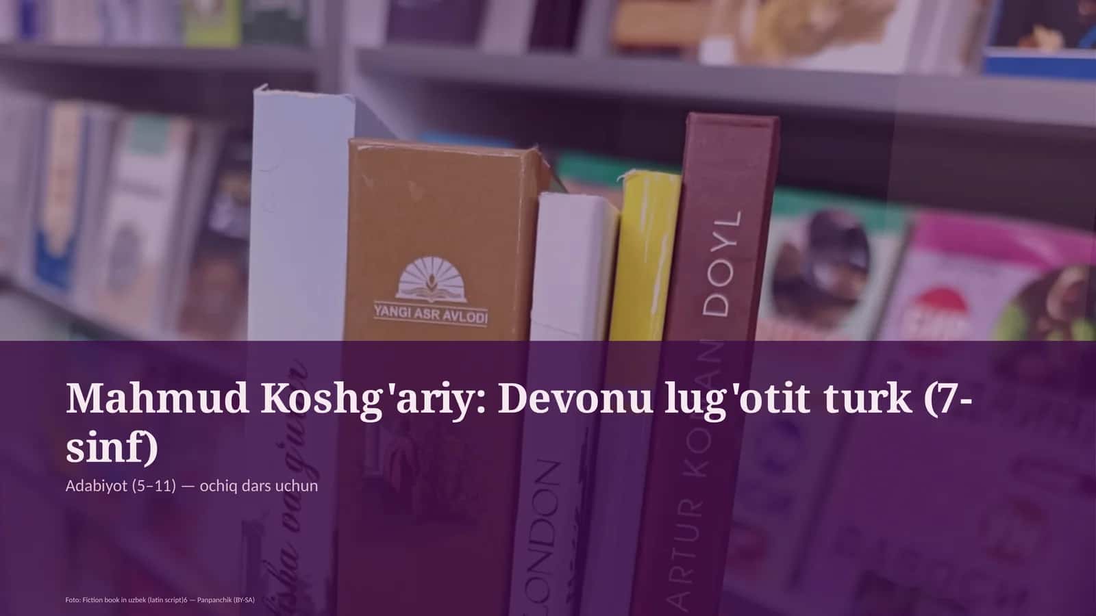 Mahmud Koshg'ariy: Devonu lug'otit turk (7-sinf)