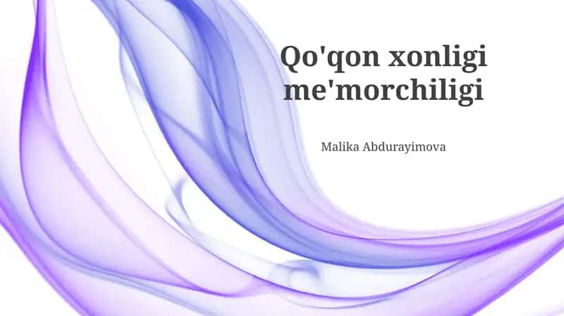 Qo'qon xonligi me'morchiligi