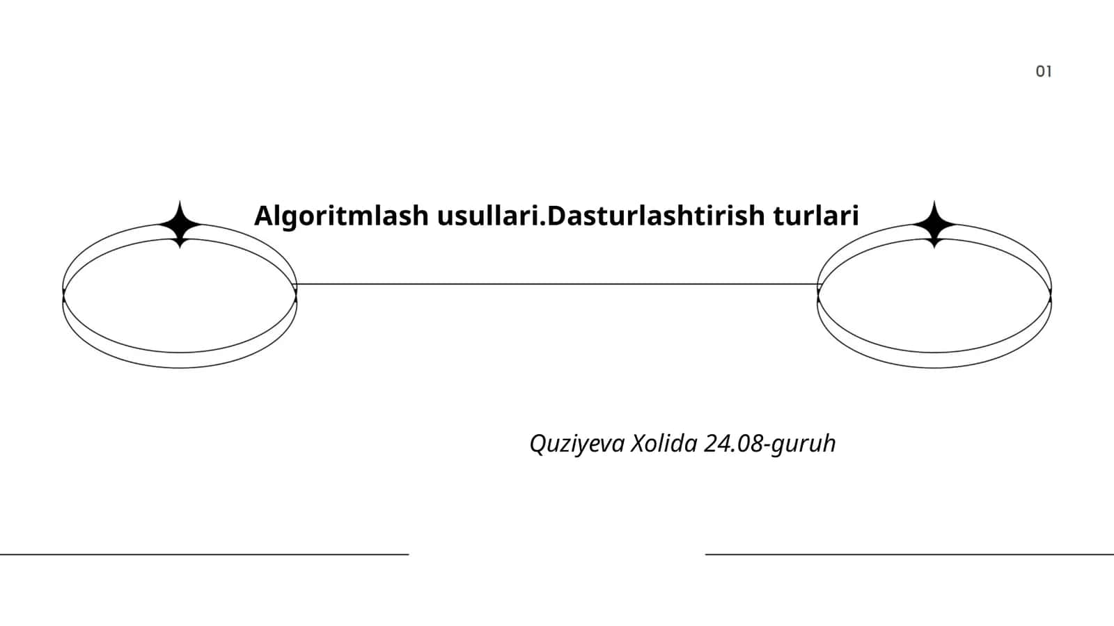 Algoritmlash usullari.Dasturlashtirish turlari