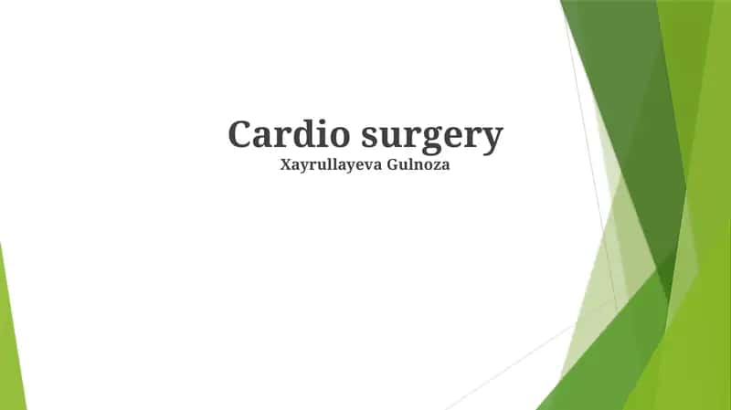 Cardio surgery