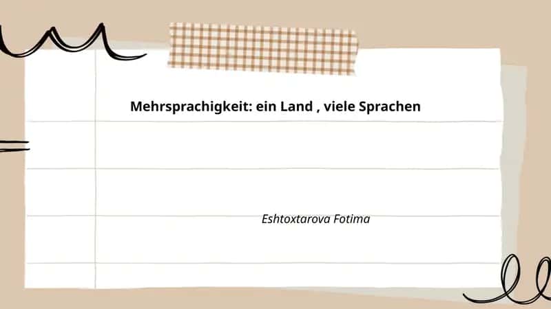 Mehrsprachigkeit: ein Land, viele Sprachen