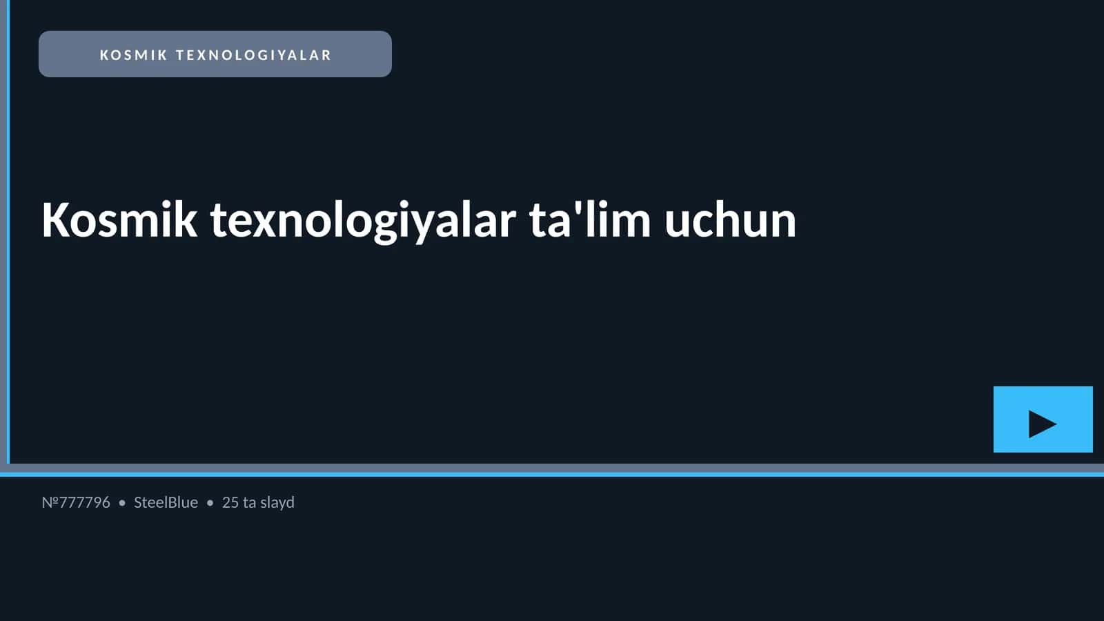 Kosmik texnologiyalar ta'lim uchun