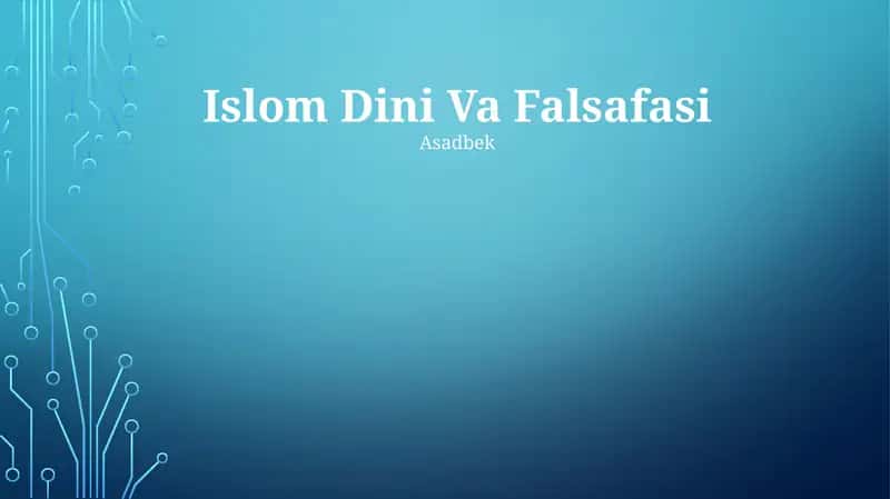Islom Dini Va Falsafasi