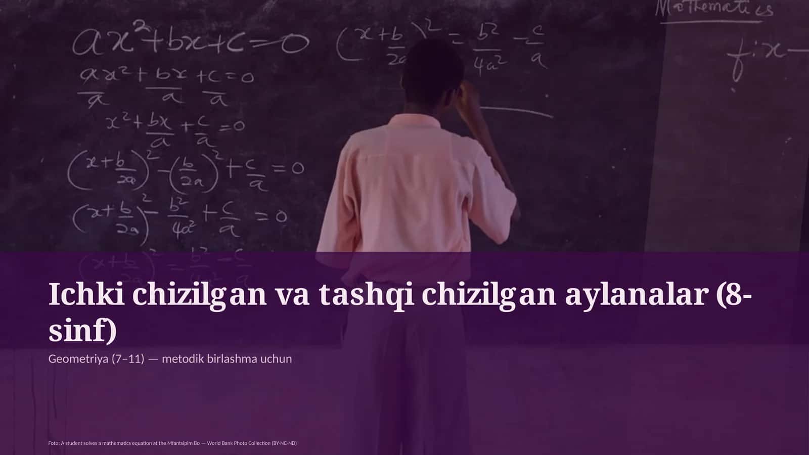 Ichki chizilgan va tashqi chizilgan aylanalar (8-sinf)