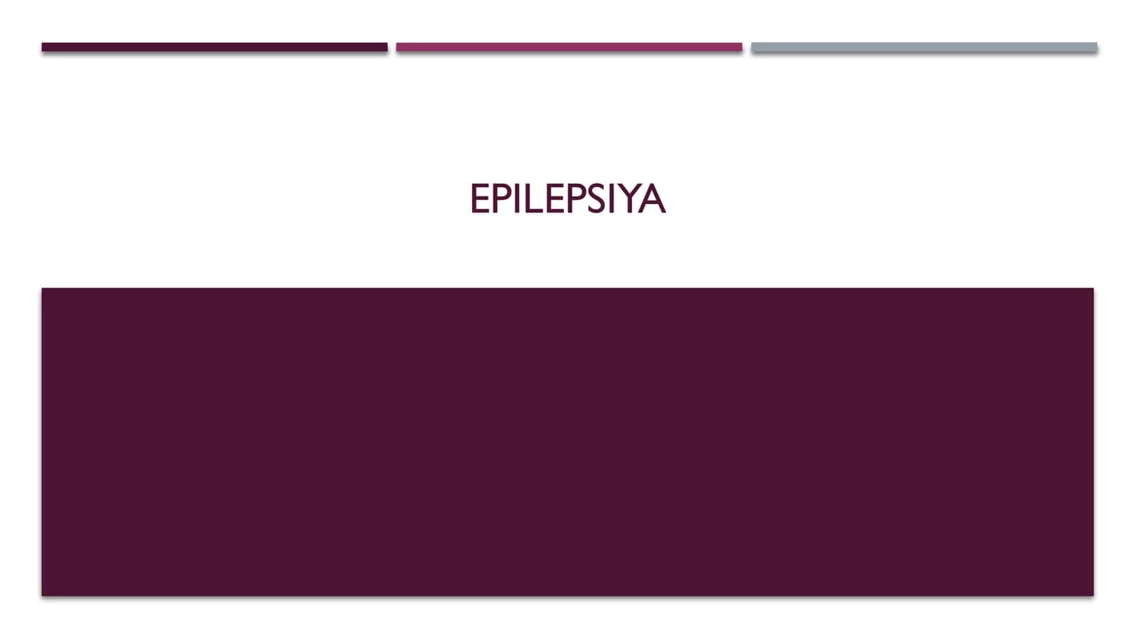 Epilepsiya