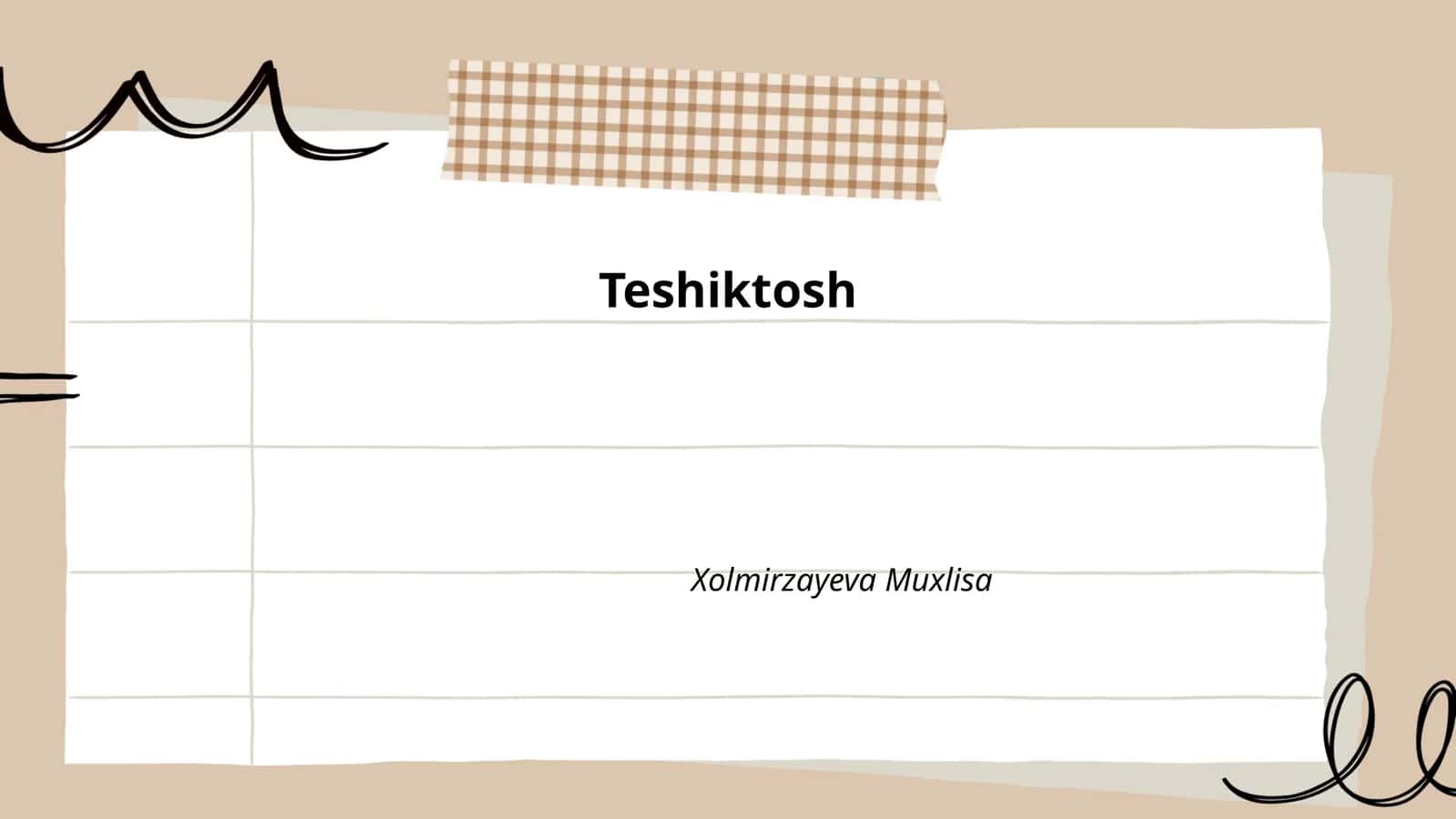 Teshiktosh
