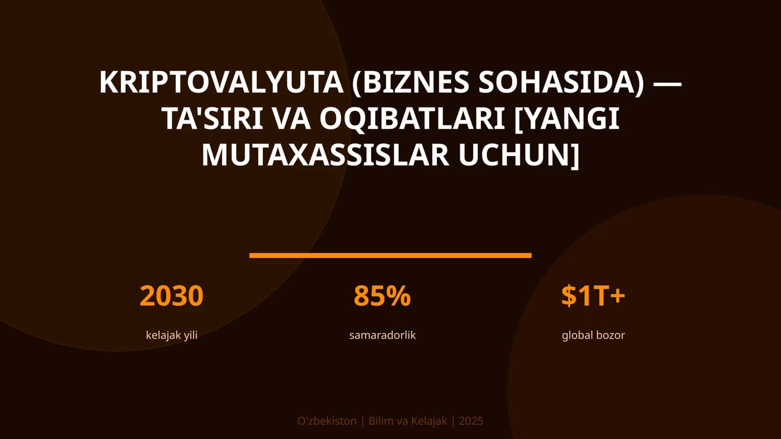Kriptovalyuta (biznes sohasida) — ta'siri va oqibatlari [yangi mutaxassislar uchun]