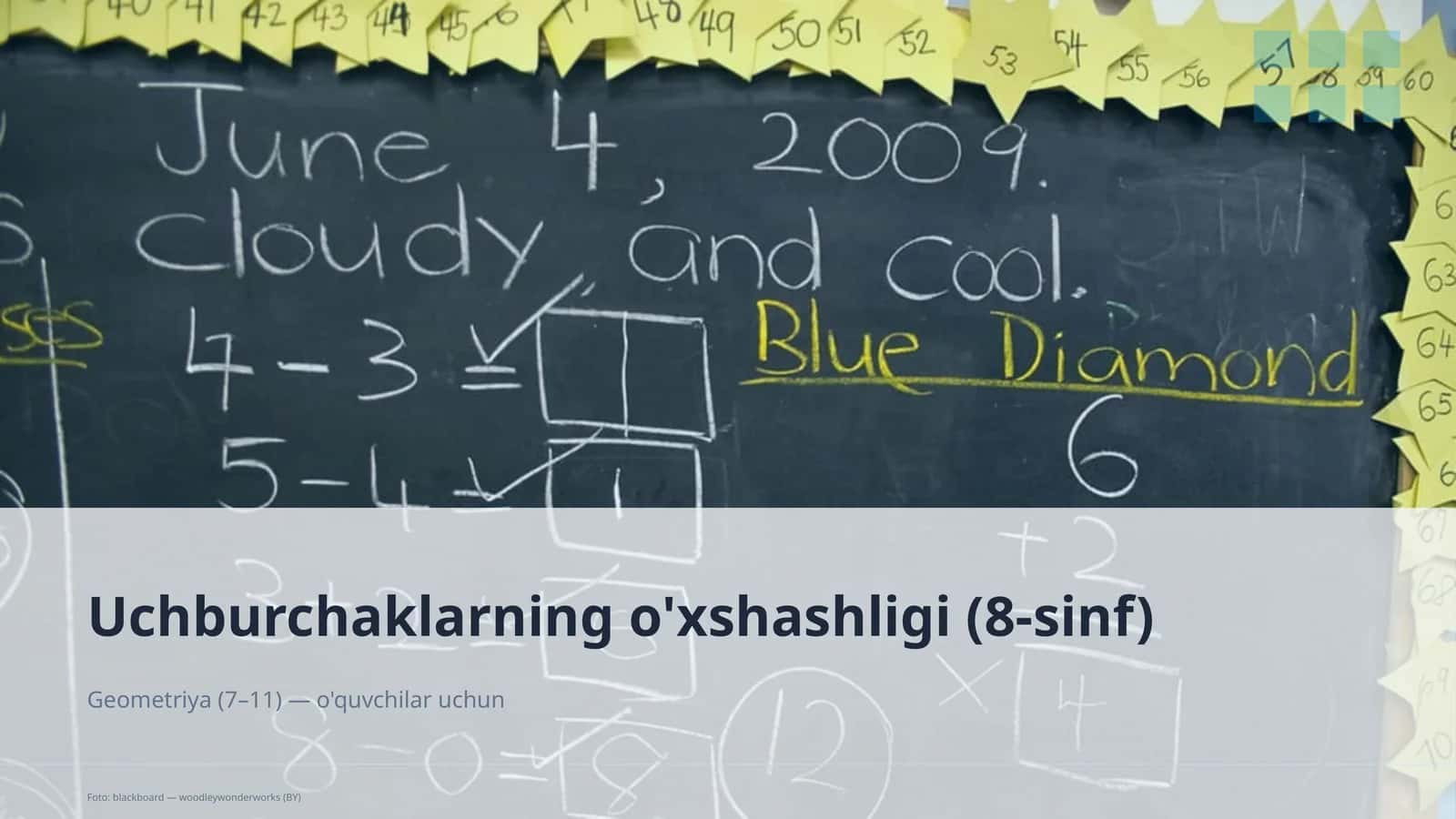 Uchburchaklarning o'xshashligi (8-sinf)