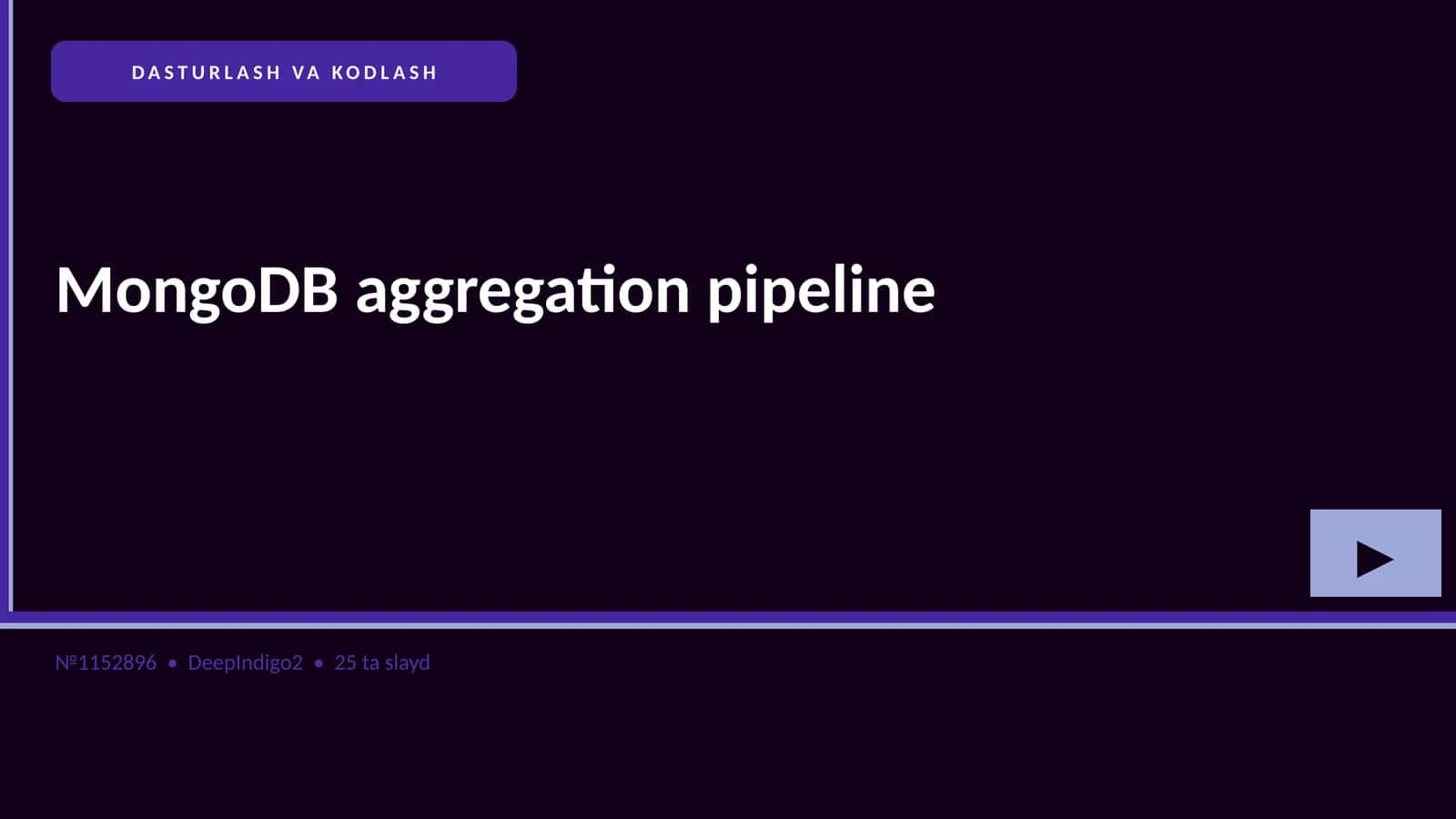 MongoDB aggregation pipeline