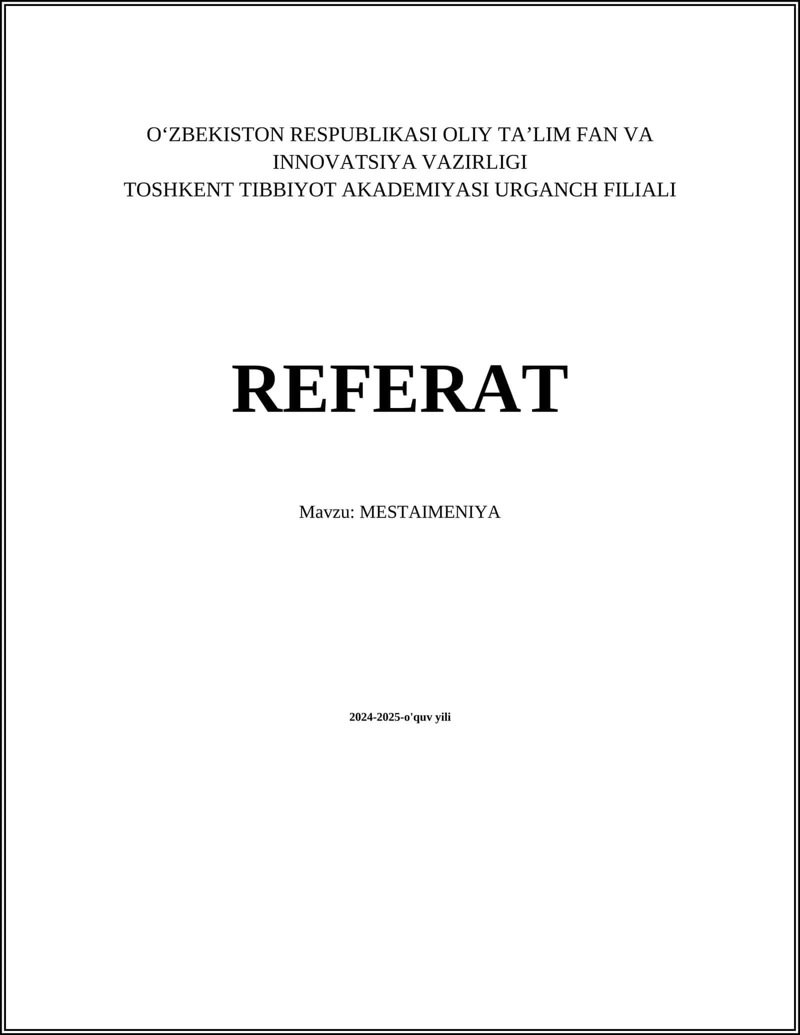 MESTAIMENIYA