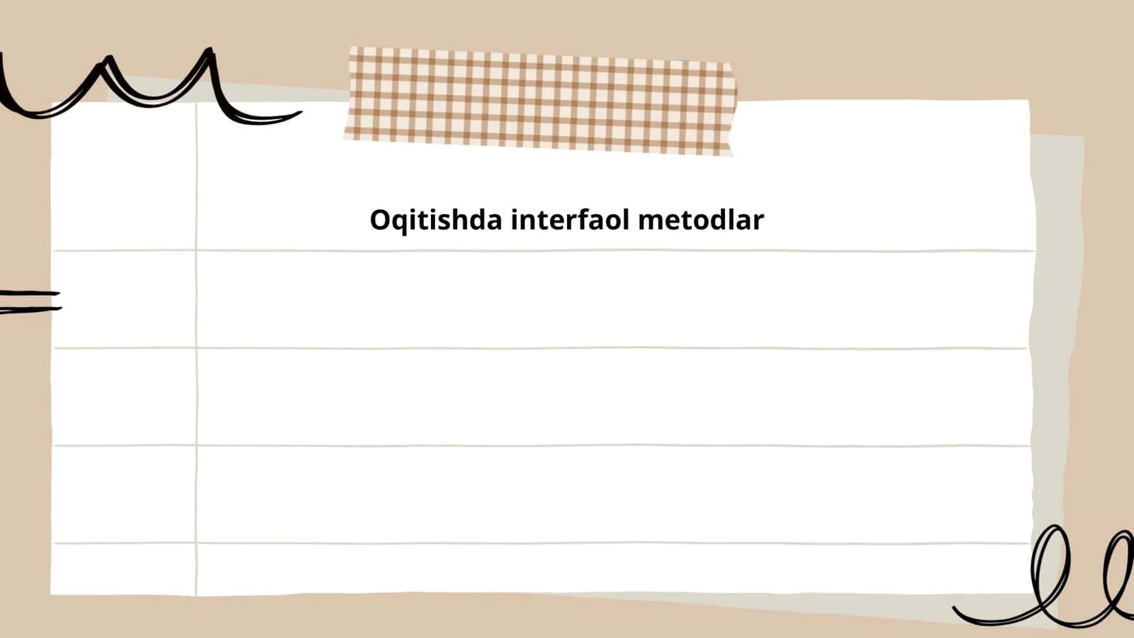Interfaol O'qitish Metodlari