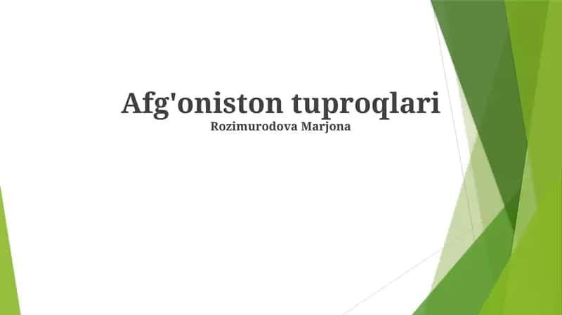 Afg'oniston tuproqlari