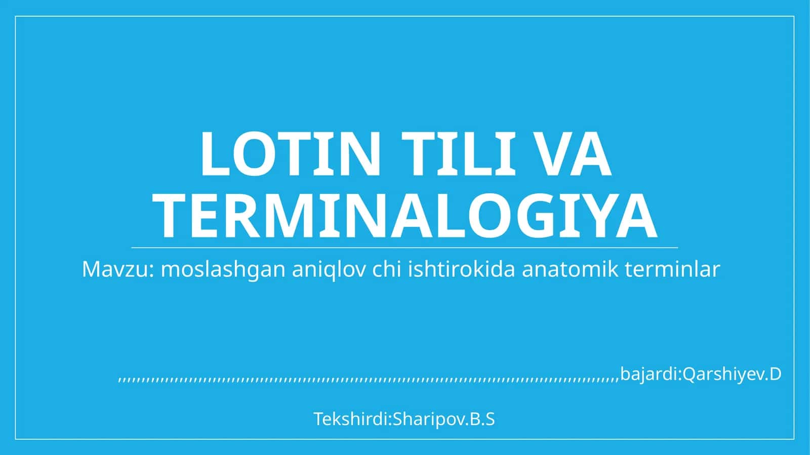Moslashgan aniqlovchili anatomik terminlar/lotin tili