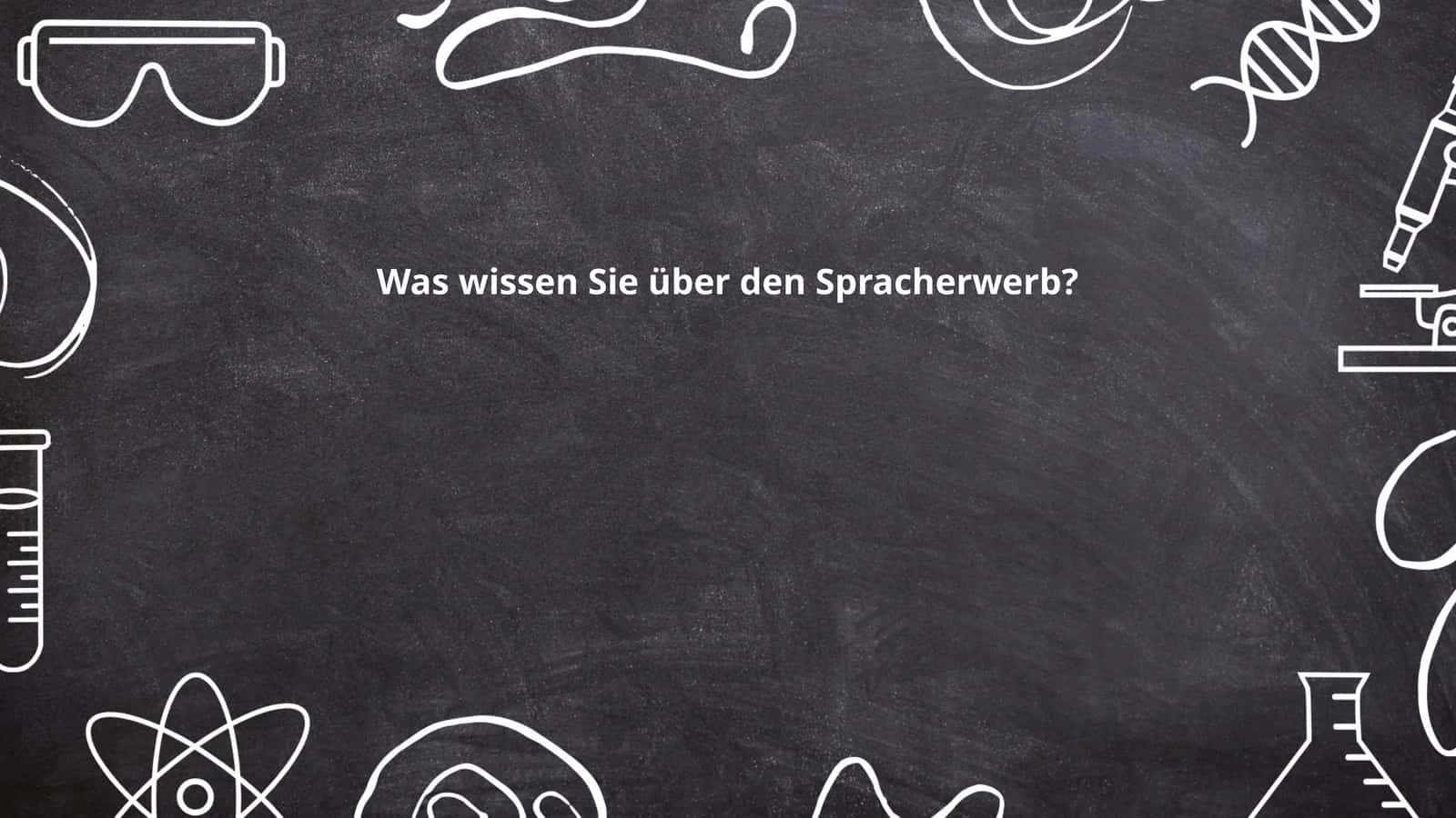 Was wissen Sie über den Spracherwerb?