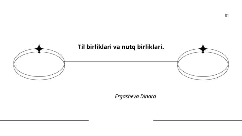 Til birliklari va nutq birliklari