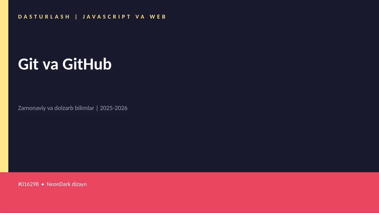 Git va GitHub
