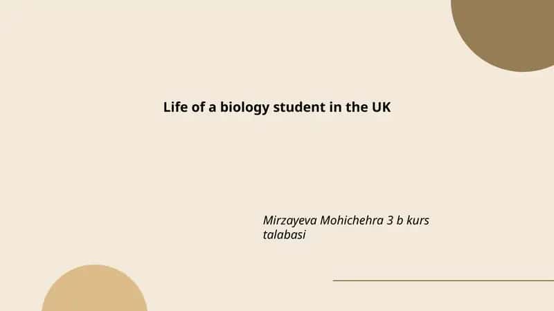 Life of a biology student in the UK